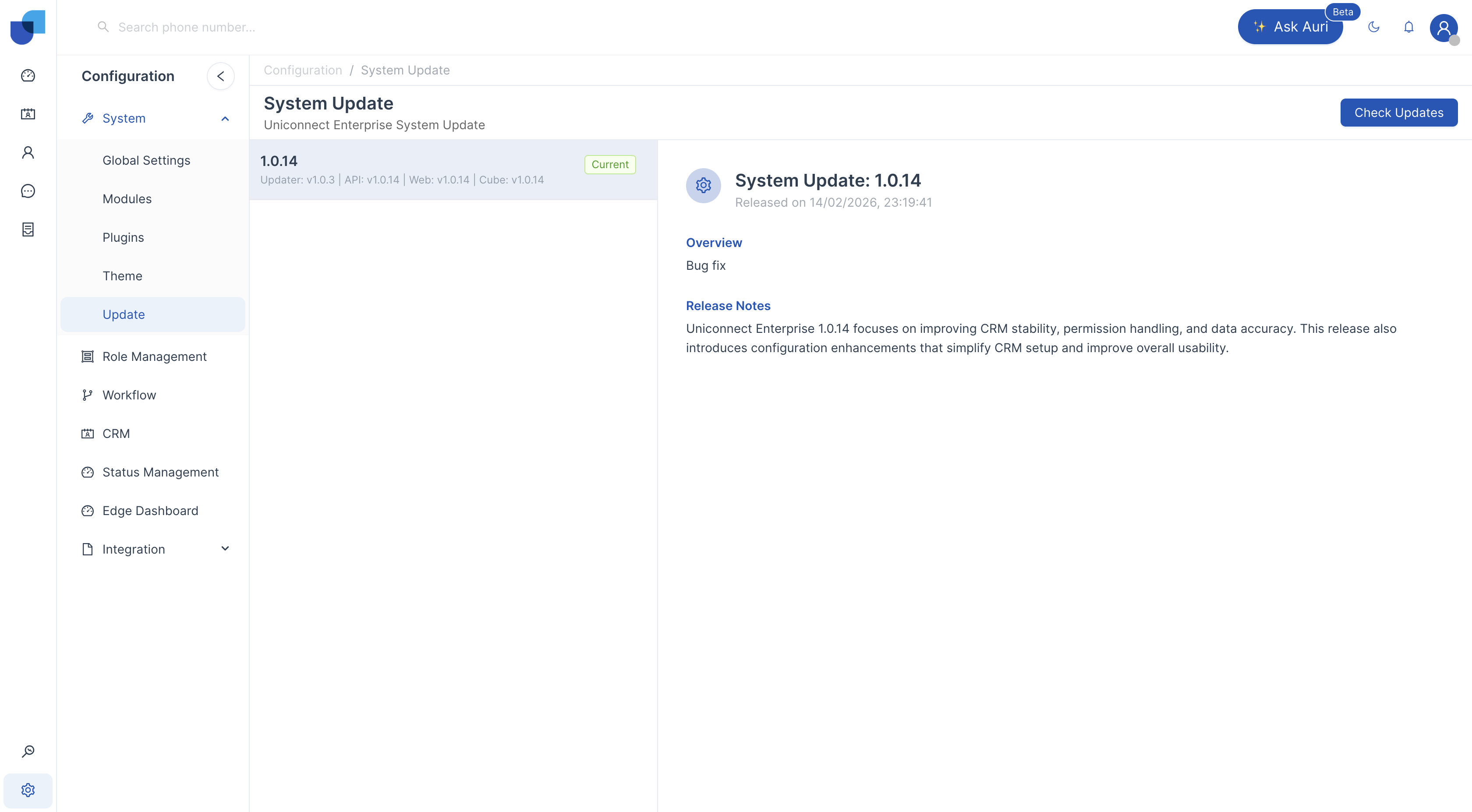 System Update