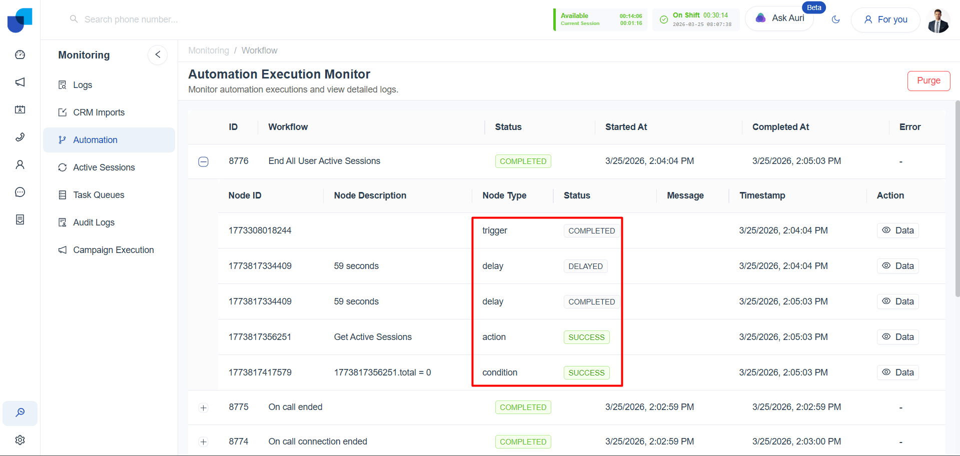 Workflow Monitoring
